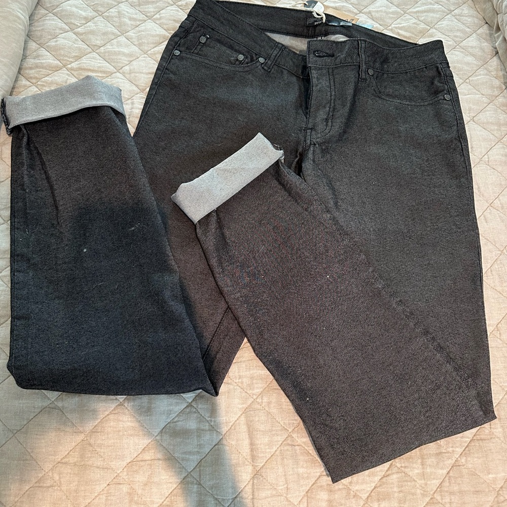 Prana Black Straight Leg Jeans Classic Style